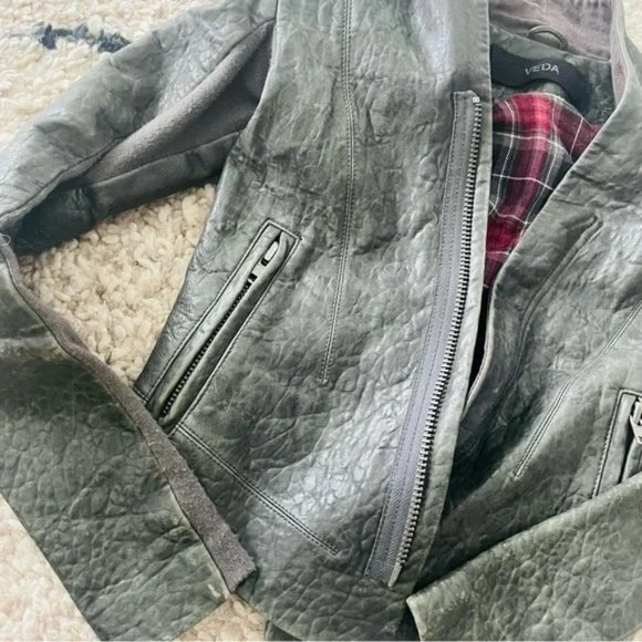 veda leather moto jacket - Picture 4 of 8